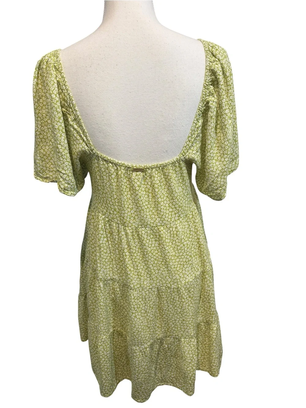 Billabong Take a Chance Floral Babydoll Mini Dress.  Size S